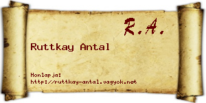 Ruttkay Antal névjegykártya